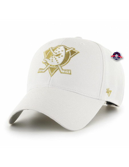 47 CAP NHL ANAHEIM DUCKS METALLIC SNAP MVP WHITE