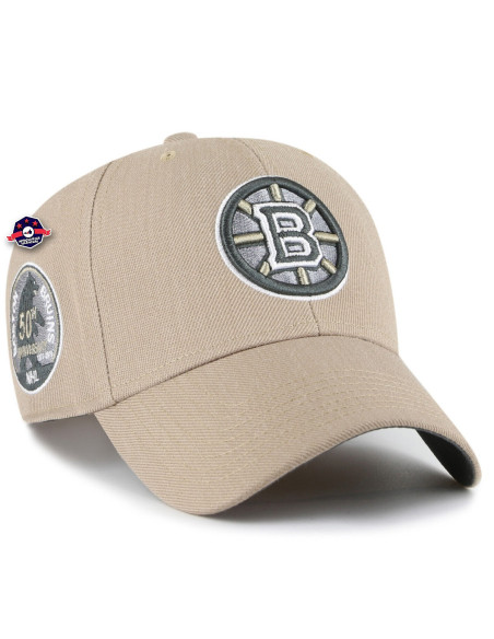 NHL CAP BOSTON BRUINS SURE SHOT SNAPBACK MVP KHAKI