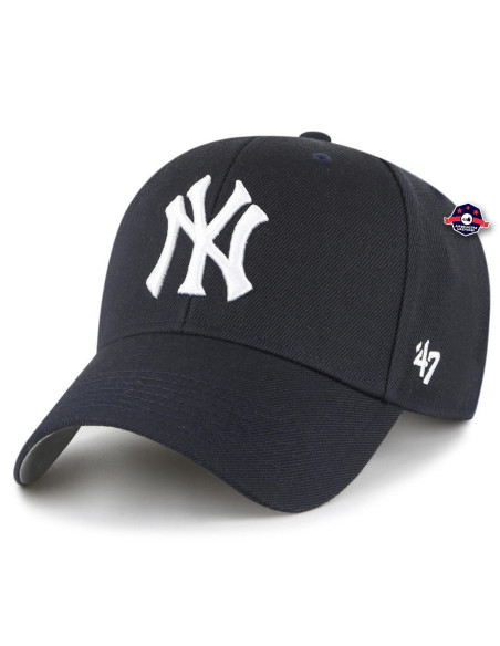 47 CAP MLB NEW YORK YANKEES SURE SHOT SNAPBACK MVP NAVY