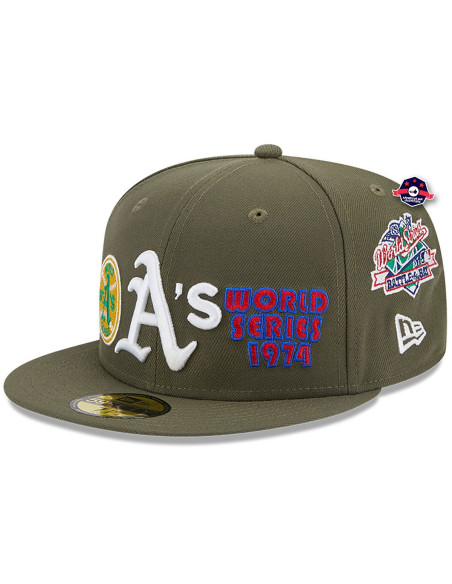 MLB 59FIFTY OLIVE WS OAKATH NOVWHI