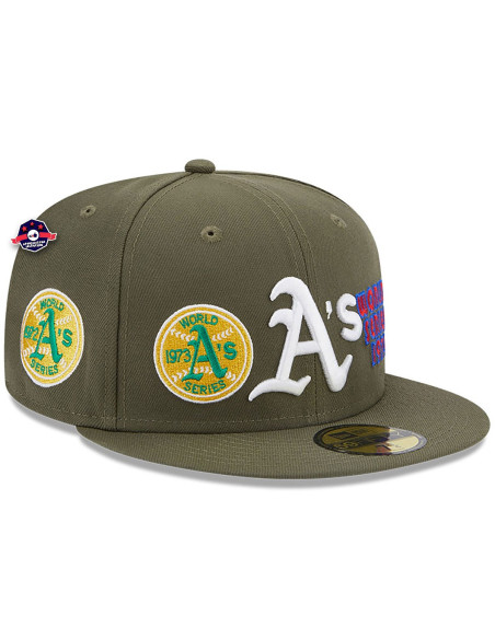 MLB 59FIFTY OLIVE WS OAKATH NOVWHI