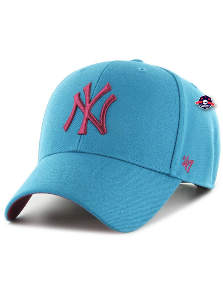 47 CAP MLB NEW YORK YANKEES SHOT SNAPBACK MVP DARK TEAL