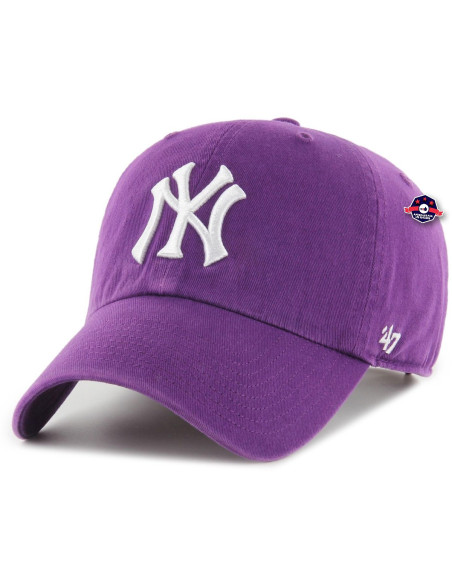 47 CAP MLB NEW YORK YANKEES CLEAN UP W NO LOOP LABEL GRAPE