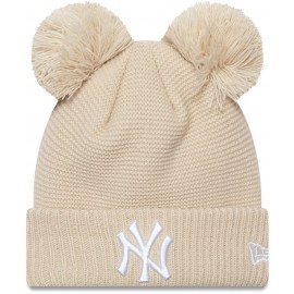 Double pompon hat - New Era - New York Yankees - Women - Light beige