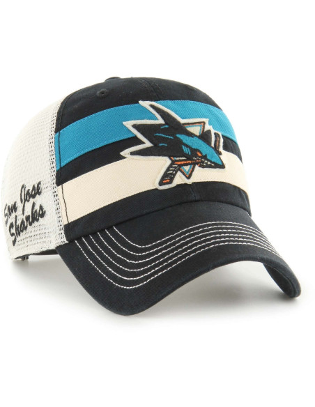 47 NHL CAP SAN JOSE SHARKS CLUBHOUSE BOON CLEAN UP BLACK