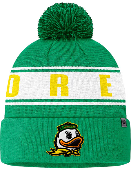 Oregon Ducks Cuffed Pom Knit