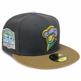 New Era 59Fifty Cap Sugar Land Space Cowboys Drop MiLB Grey and Brown