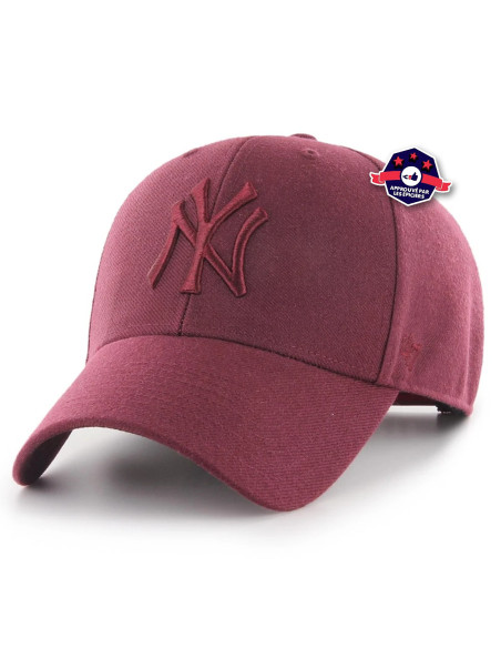 Casquette New York Yankees Mvp Snapback Dark Maroon