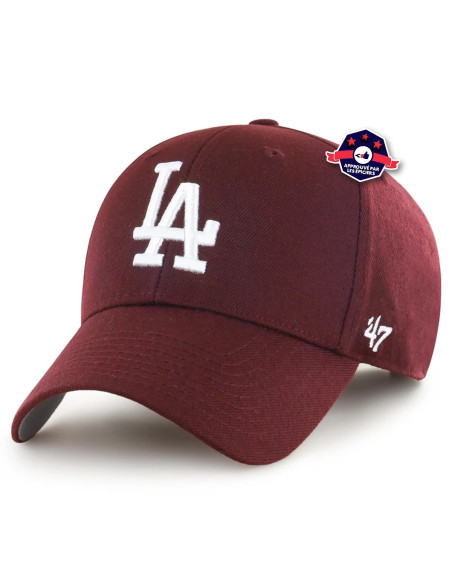 Casquette Los Angeles Dodgers Mvp Dark Maroon