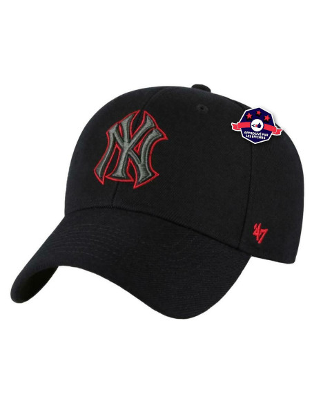 Casquette New York Yankees - Snapback Black Red