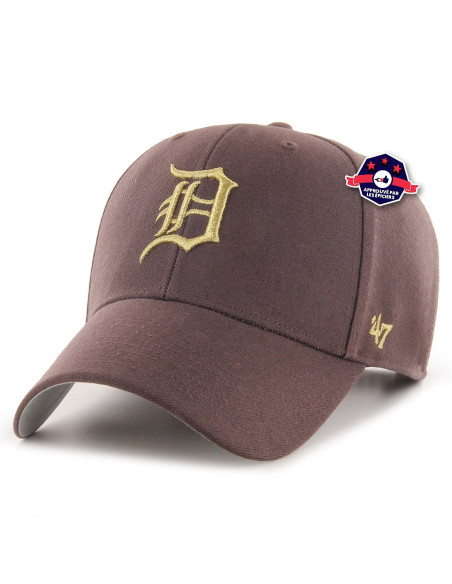 Casquette Detroit Tigers Metallic Snap Marron
