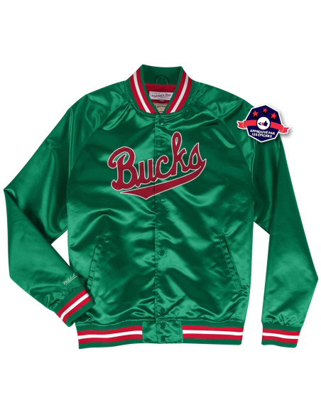 Light Weight Satin Jacket Milwaukee Bucks