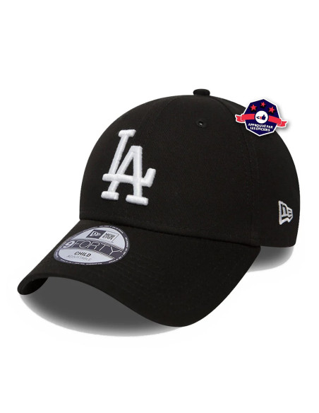 casquette officielle New Era 9FORTY des LA Dodgers noire pour enfant
