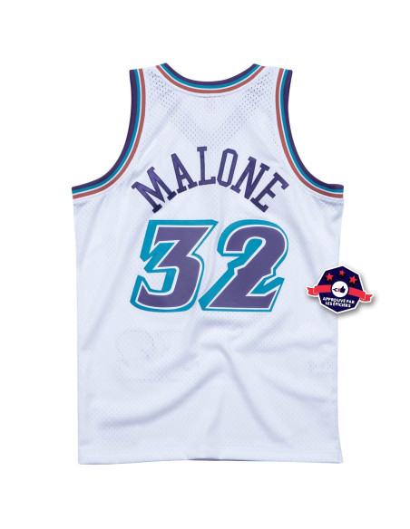 Jersey NBA - Karl Malone - Utah Jazz - Blanc