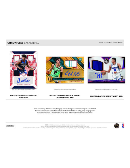 Pack Trading Cards NBA - 2021 Chronicles (Blaster Box) - 5 Cartes Panini