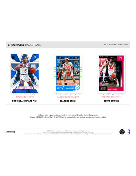 Pack Trading Cards NBA - 2021 Chronicles (Blaster Box) - 5 Cartes Panini