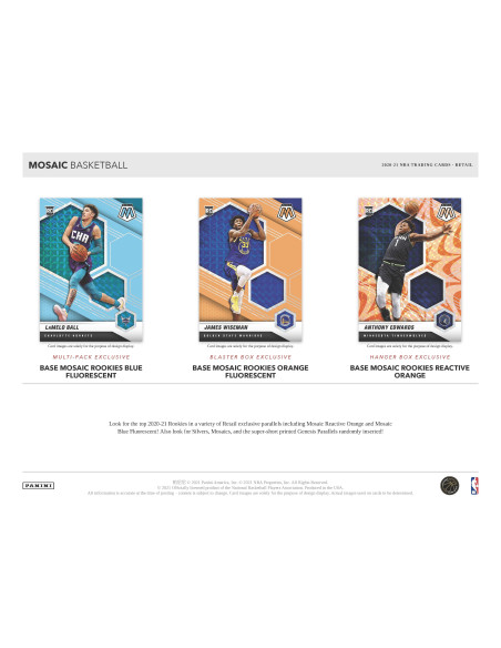 Pack Trading Cards NBA - 2021 Mozaic ( Blaster Box) - 4 cartes