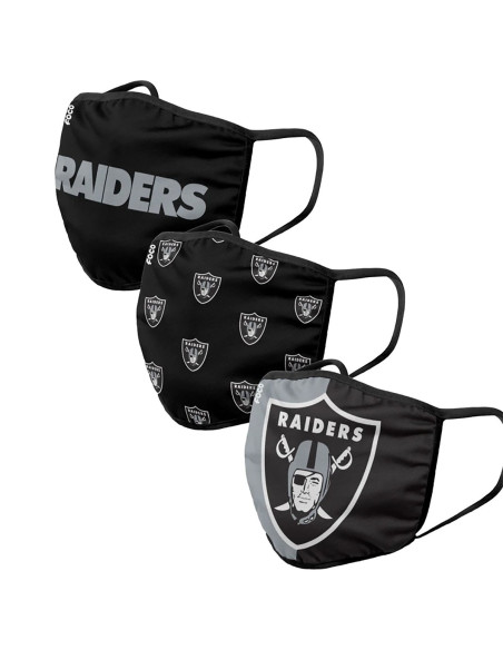 Masques en Tissu - Las Vegas Raiders - Lot de 3