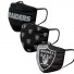 Fabric Masks - Las Vegas Raiders - Set of 3