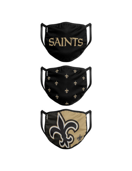 Masques en Tissu - New Orleans Saints - Lot de 3