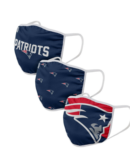 Masques en Tissu - New England Patriots - Lot de 3