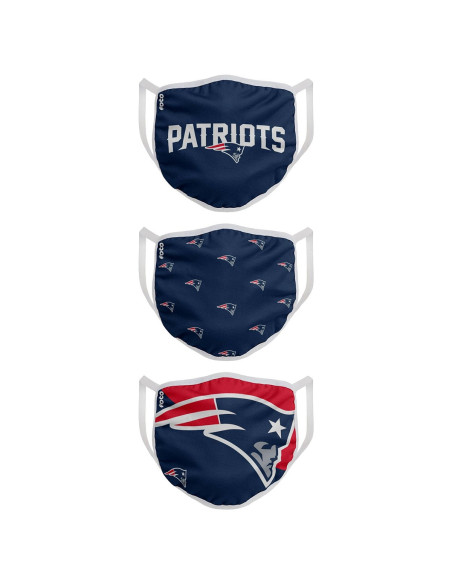 Masques en Tissu - New England Patriots - Lot de 3