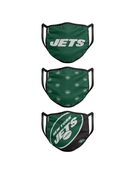Masques en Tissu - New York Jets - Lot de 3