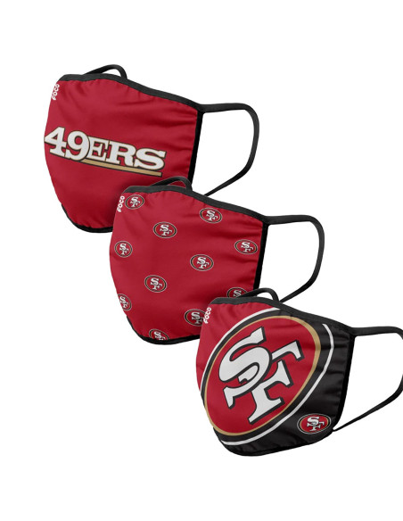 Masques en Tissu - San Francisco 49ers - Lot de 3
