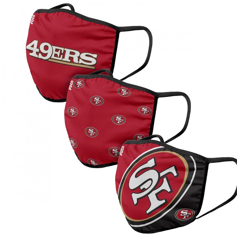 Fabric Masks - San Francisco 49ers - Set of 3