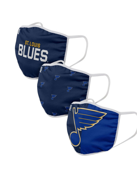 Masques en Tissu - St Louis Blues - Lot de 3