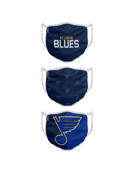 Masques en Tissu - St Louis Blues - Lot de 3