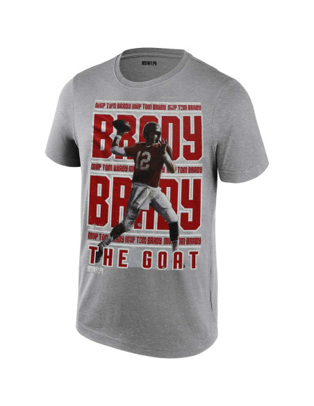 NFL Unisex Tee: Brady Stacked - Grey -