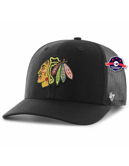 47 CAP NHL CHICAGO BLACKHAWKS TRUCKER BLACK