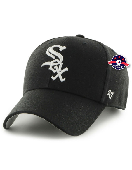 47 CAP MLB CHICAGO WHITE SOX SURE SHOT SNAPBACK MVP BLACK
