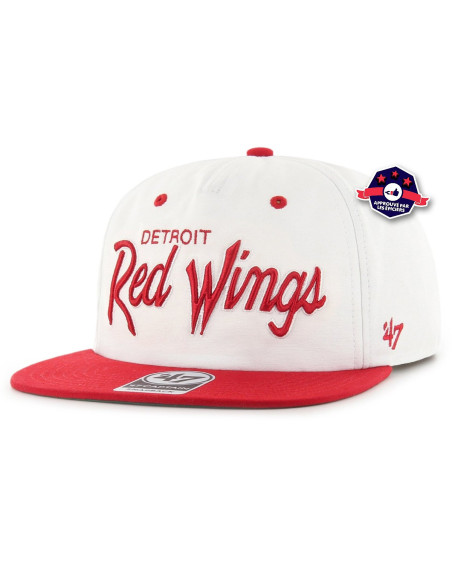 47 CAP NHL DETROIT RED WINGS CROSSTOWN TT CAPTAIN RF WHITE