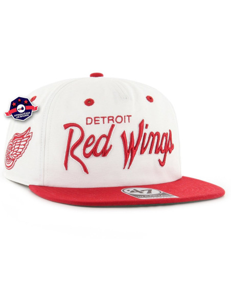 47 CAP NHL DETROIT RED WINGS CROSSTOWN TT CAPTAIN RF WHITE