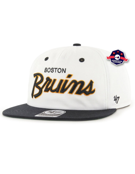 47 CAP NHL BOSTON BRUINS CROSSTOWN TT CAPTAIN RF WHITE