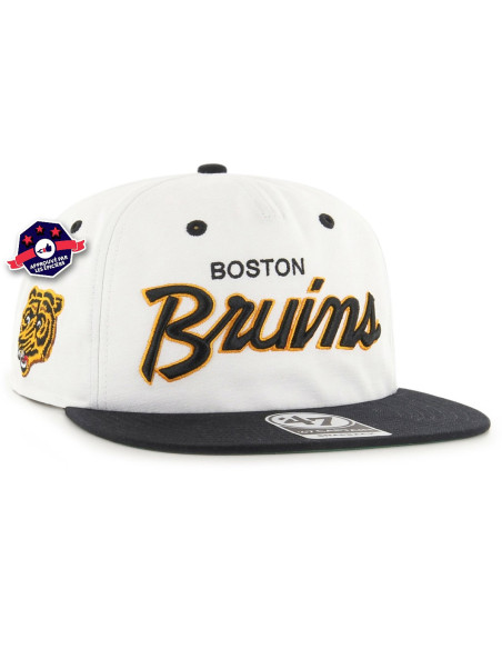 47 CAP NHL BOSTON BRUINS CROSSTOWN TT CAPTAIN RF WHITE