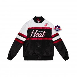 Satin Jacket - Miami Heat - Special Script - Mitchell and Ness