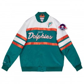 Satin Jacket - Miami Dolphins - Special Script - Mitchell and Ness