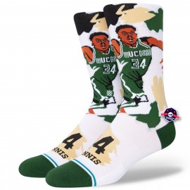 Socks - Giannis Antetokounmpo - Paint - Milwaukee Bucks - Stance