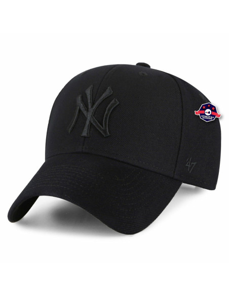 47 CAP MLB NEW YORK YANKEES SURE SHOT SNAPBACK MVP BLACK
