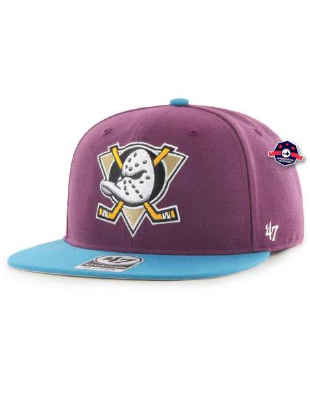 47 CAP NHL ANAHEIM DUCKS NO SHOT TWO TONE CAPTAIN PLUM