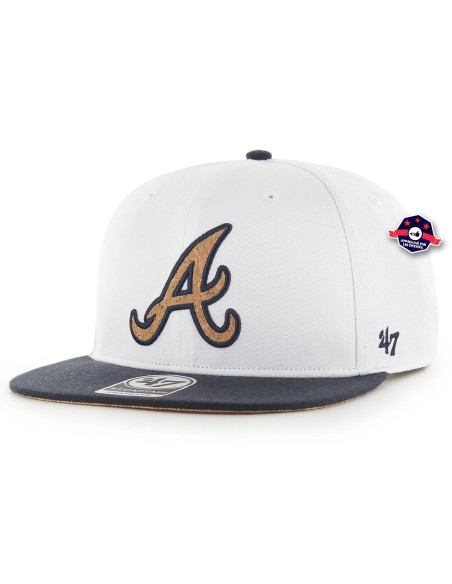 47 CAP MLB ATLANTA BRAVES CORKSCREW CAPTAIN WHITE