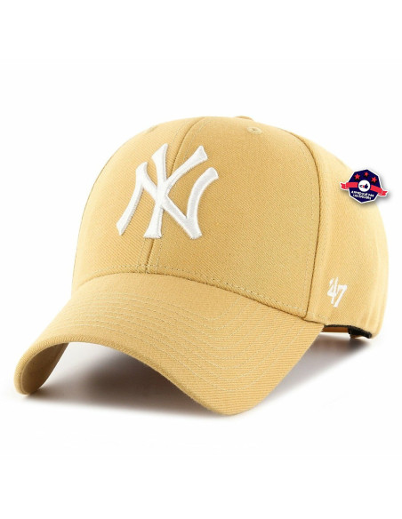 47 CAP MLB NEW YORK YANKEES MVP SNAPBACK LIGHT TAN