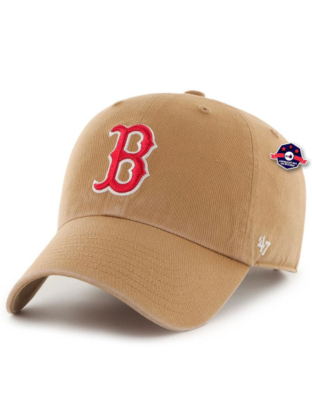 47 CAP MLB BOSTON RED SOX CLEAN UP NO LOOP LABEL CAMEL