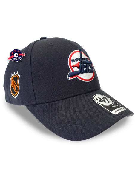 47 CAP NHL WINNIPEG JETS SURE SHOT SNAPBACK MVP NAVY