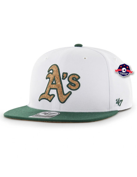 47 CAP MLB OAKLAND ATHLETICS CORKSCREW CAPTAIN WHITE