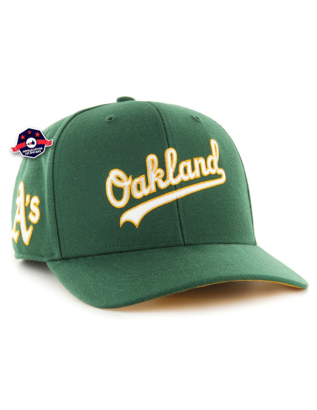47 CAP MLB OAKLAND ATHLETICS REPLICA SCRIPT MVP DP DARKGREEN