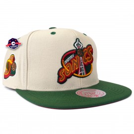 Cap - Seattle Supersonics - Off White Two Tone - Mitchell & Ness